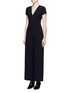 Front View - Click To Enlarge - T BY ALEXANDER WANG - Open back crepe jumpsuit