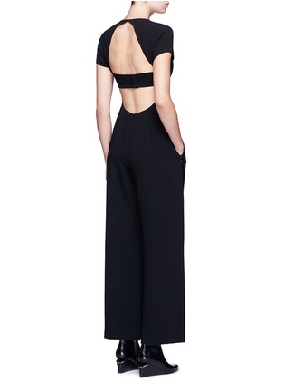 Figure View - Click To Enlarge - T BY ALEXANDER WANG - Open back crepe jumpsuit