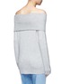Back View - Click To Enlarge - T BY ALEXANDER WANG - Off-shoulder wool-cashmere sweater