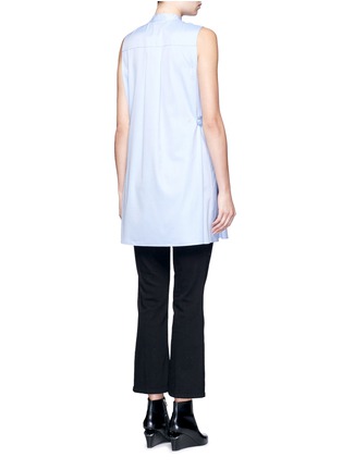 Back View - Click To Enlarge - T BY ALEXANDER WANG - Gusset side cotton twill shirt dress