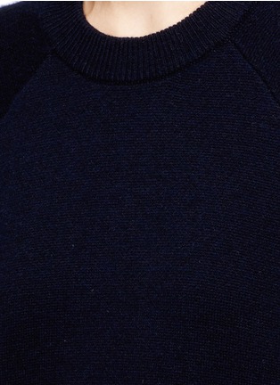 Detail View - Click To Enlarge - T BY ALEXANDER WANG - Raglan sleeve wool-cashmere cropped sweater