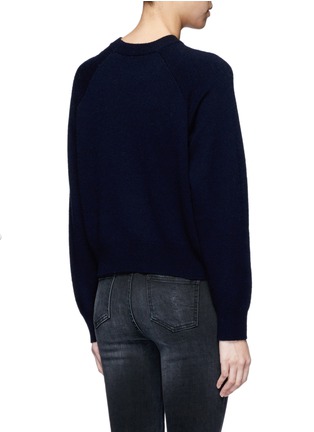Back View - Click To Enlarge - T BY ALEXANDER WANG - Raglan sleeve wool-cashmere cropped sweater