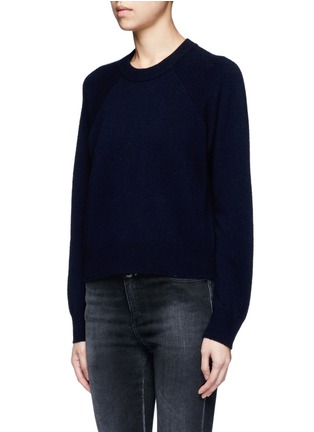 Front View - Click To Enlarge - T BY ALEXANDER WANG - Raglan sleeve wool-cashmere cropped sweater