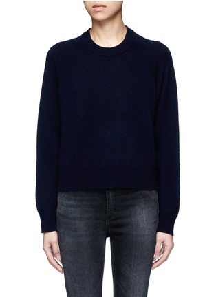 Main View - Click To Enlarge - T BY ALEXANDER WANG - Raglan sleeve wool-cashmere cropped sweater