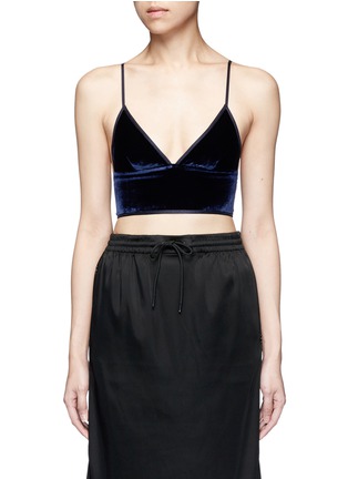 Main View - Click To Enlarge - T BY ALEXANDER WANG - Velvet bralette top