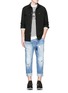 Figure View - Click To Enlarge - 71465 - 'Workwear' patchwork distressed jeans