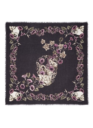 Main View - Click To Enlarge - ALEXANDER MCQUEEN - Skull ivy floral print modal-silk scarf
