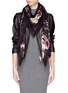 Figure View - Click To Enlarge - ALEXANDER MCQUEEN - Skull ivy floral print modal-silk scarf