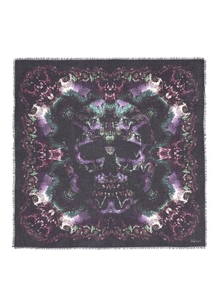 Main View - Click To Enlarge - ALEXANDER MCQUEEN - Moth eye skull print modal-silk scarf