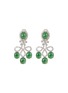 Main View - Click To Enlarge - SAMUEL KUNG - Diamond jade 18k gold swirl drop earrings