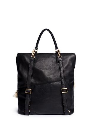 Back View - Click To Enlarge - KOZA BAGS - 'Cara' fringe tassel leather backpack