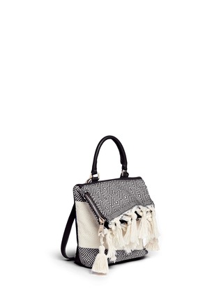 Front View - Click To Enlarge - KOZA BAGS - 'Kim' mini fringe tassel leather backpack