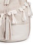 Detail View - Click To Enlarge - KOZA - 'Eva' pompom fringe leather bucket bag