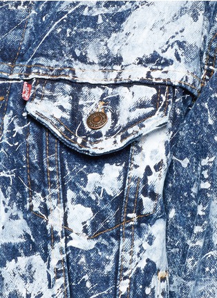 Detail View - Click To Enlarge - RIALTO JEAN PROJECT - One of a kind hand-painted splatter vintage denim jacket