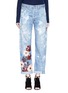 Detail View - Click To Enlarge - RIALTO JEAN PROJECT - One of a kind hand-painted cherry blossom vintage boyfriend jeans