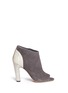 Main View - Click To Enlarge - VINCE - 'Sierra' snakeskin suede combo peep toe ankle boots