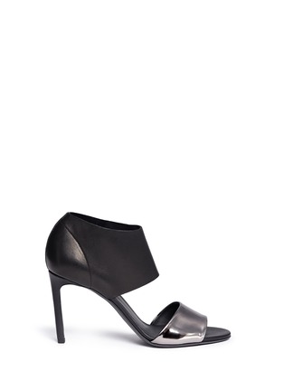 Main View - Click To Enlarge - VINCE - 'Stephanie' mirror band stretch leather sandals