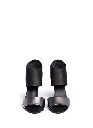 Figure View - Click To Enlarge - VINCE - 'Stephanie' mirror band stretch leather sandals
