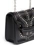 Detail View - Click To Enlarge - ALEXANDER MCQUEEN - 'Heroine' mini stud leather chain satchel