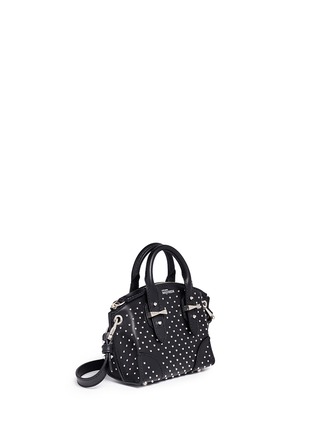 Front View - Click To Enlarge - ALEXANDER MCQUEEN - 'Mini Legend' stud leather crossbody bag
