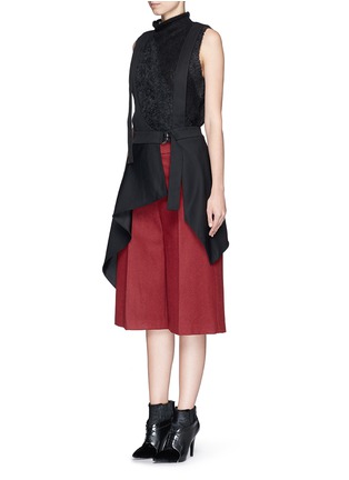 Front View - Click To Enlarge - 3.1 PHILLIP LIM - Asymmetric suspender apron skirt