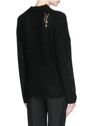 Back View - Click To Enlarge - 3.1 PHILLIP LIM - Perforated wool-mohair blend sweater