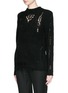 Front View - Click To Enlarge - 3.1 PHILLIP LIM - Perforated wool-mohair blend sweater