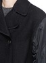 Detail View - Click To Enlarge - 3.1 PHILLIP LIM - Contrast sleeve wide notch lapel peacoat