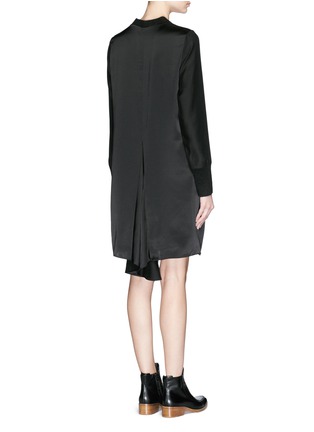 Back View - Click To Enlarge - 3.1 PHILLIP LIM - Wool-mohair cuff satin dress