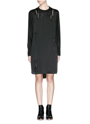 Main View - Click To Enlarge - 3.1 PHILLIP LIM - Wool-mohair cuff satin dress
