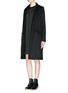 Figure View - Click To Enlarge - 3.1 PHILLIP LIM - Wool-mohair cuff satin dress