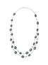 Main View - Click To Enlarge - SAMUEL KUNG - Diamond jade 18k gold hoop station necklace