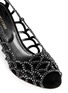 Detail View - Click To Enlarge - SERGIO ROSSI - Strass suede open toe pumps