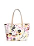 Back View - Click To Enlarge - DIANE VON FURSTENBERG - 'Ready To Go' abstract floral print leather tote bag