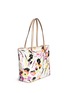Front View - Click To Enlarge - DIANE VON FURSTENBERG - 'Ready To Go' abstract floral print leather tote bag
