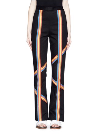 Main View - Click To Enlarge - PETER PILOTTO - Rainbow stripe contrast twill pants