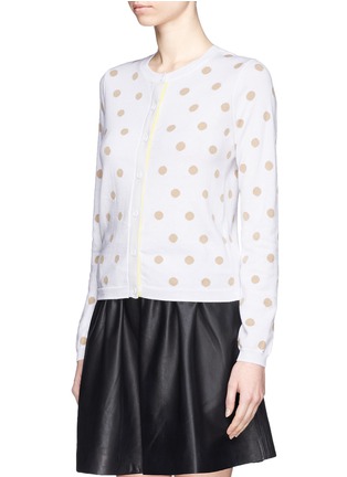 Front View - Click To Enlarge - ALICE & OLIVIA - Polka dot cotton cardigan