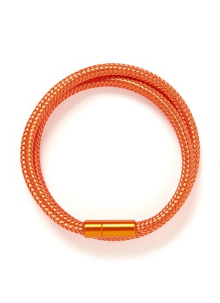 Main View - Click To Enlarge - TATEOSSIAN - 'Soho' woven copper double wrap bracelet