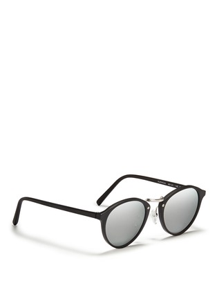 Figure View - Click To Enlarge - SPEKTRE - 'Audacia' matte acetate mirror sunglasses