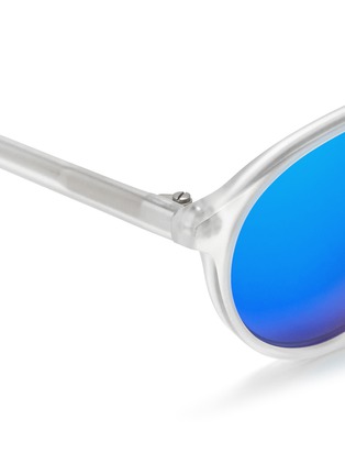 Detail View - Click To Enlarge - SPEKTRE - 'Audacia' frost acetate mirror sunglasses