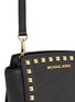 Detail View - Click To Enlarge - MICHAEL KORS - 'Selma' mini stud saffiano leather messenger bag