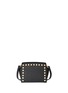 Back View - Click To Enlarge - MICHAEL KORS - 'Selma' mini stud saffiano leather messenger bag
