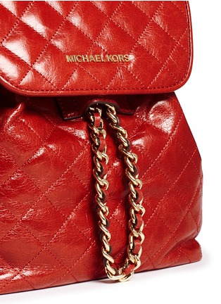 Detail View - Click To Enlarge - MICHAEL KORS - 'Susannah' quilted leather backpack