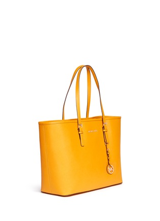 Front View - Click To Enlarge - MICHAEL KORS - 'Jet Set Travel' medium saffiano leather tote
