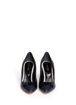 Figure View - Click To Enlarge - SERGIO ROSSI - 'Mexico' contrast toe cap leather pumps