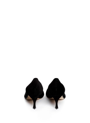 Back View - Click To Enlarge - SERGIO ROSSI - Vernice' leather combo d'Orsay pumps