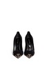 Figure View - Click To Enlarge - SERGIO ROSSI - Metallic suede d'Orsay pumps