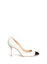 Main View - Click To Enlarge - SERGIO ROSSI - 'Mexico' contrast toe cap leather pumps