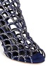 Detail View - Click To Enlarge - SERGIO ROSSI - 'Mermaid' strass suede caged booties