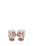 Back View - Click To Enlarge - SERGIO ROSSI - Metallic leather strappy sandals